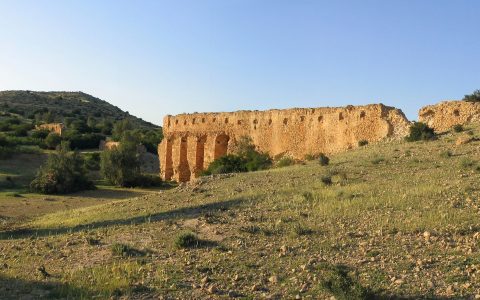 TN - Ruined Cherichira aqueduct IX X th cent. part of the water supply system to the Kairouan city